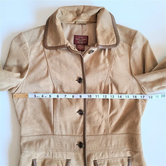 80s 90s Seattle Suede Washable Eddie Bauer Jacket - Picture 8 of 10